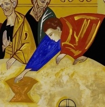 Judas in Kiko's Last Supper icon.