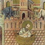 St. Paul escapes Damascus in a basket, 12th/13th century (mosaic)
